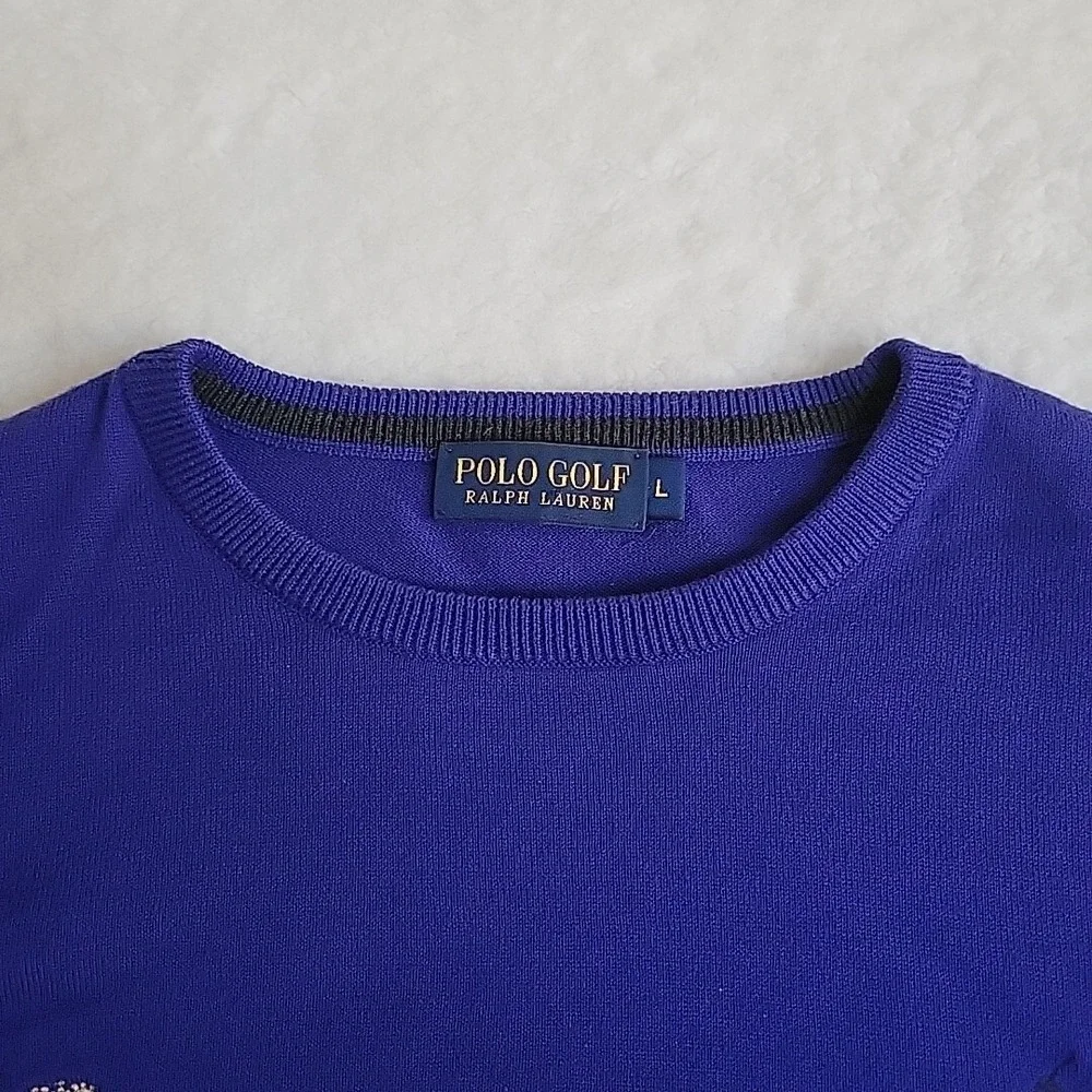 Polo Gofl Ralph Lauren‎ Embroidered Emblem Size Large Blue